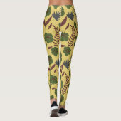 Leggings Fleurs et papillons floraux motifs sans soudure (Dos)