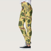 Leggings Fleurs et papillons floraux motifs sans soudure (Gauche)