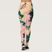 Leggings Fleurs et papillons Hokusai (Dos)