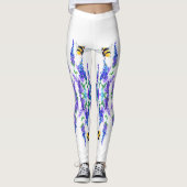 Leggings Fleurs et pattes d'abeilles Printemps frais (Devant)