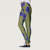 Leggings Fleurs et pattes violettes (Gauche)