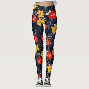 Leggings Fleurs exotiques Motif Floral