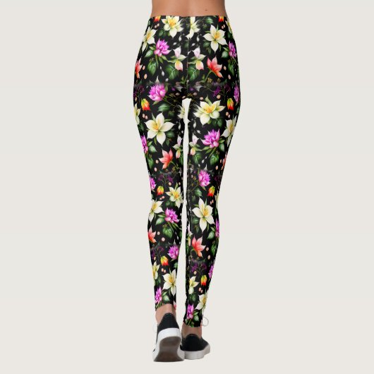 Leggings Fleurs Fantastiques colorées (Dos)