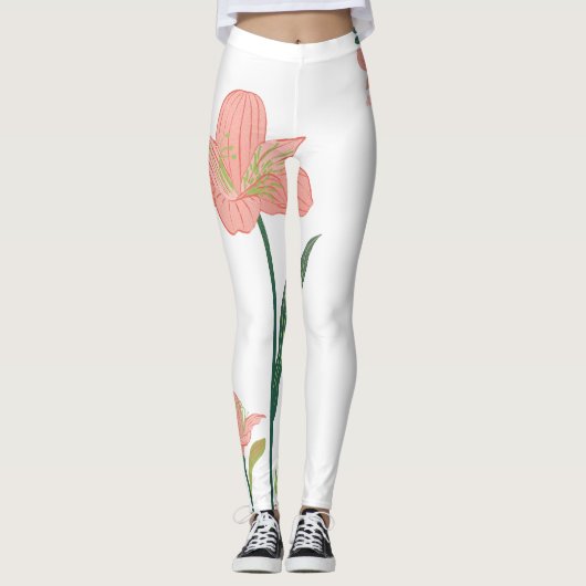 Leggings fleurs femme athlètes (Devant)