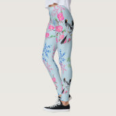 Leggings Fleurs florales Oiseaux naturels (Gauche)