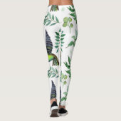 Leggings Fleurs florales vertes inspirées de la nature Moti (Dos)