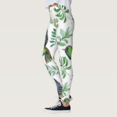 Leggings Fleurs florales vertes inspirées de la nature Moti (Gauche)