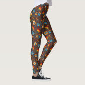 Leggings Fleurs folkloriques polonaises Wycinanki Brown (Droite)