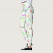Leggings Fleurs géométriques (Gauche)
