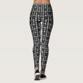 Leggings Fleurs Grises (Dos)