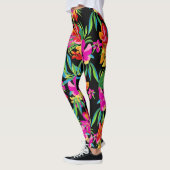 Leggings Fleurs hawaïennes Votre couleur Arrière - plan (Gauche)