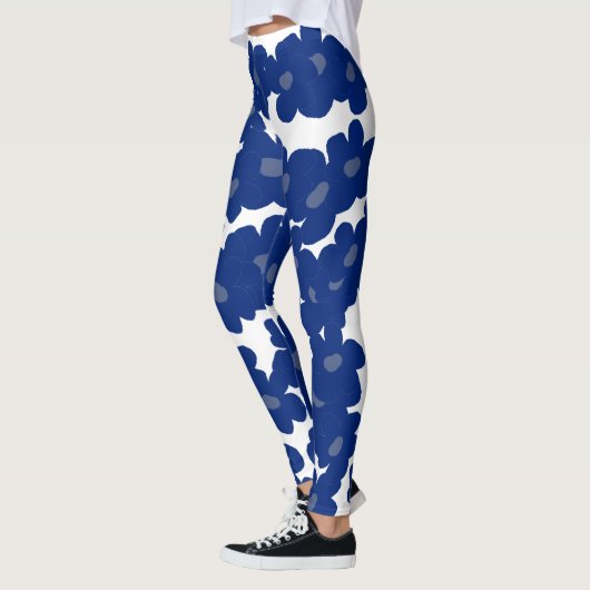 Leggings Fleurs hippies bleues (Gauche)