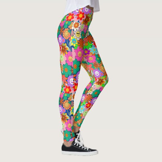Leggings Fleurs hippies Boho Super rétros (Droite)