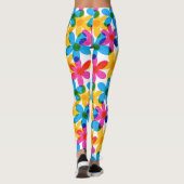 Leggings Fleurs hippies brillantes et audacieuses Retro Flo (Dos)