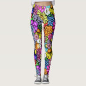 Leggings Fleurs hippies super (Devant)