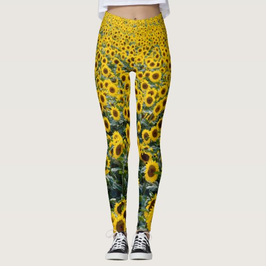 Leggings Fleurs jaunes (Devant)