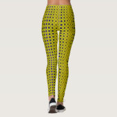 Leggings Fleurs jaunes, bleues, noires (Dos)