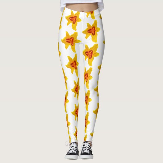 Leggings Fleurs jaunes du Canada (Devant)