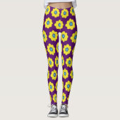 Leggings Fleurs Jaunes en fleurs (Devant)