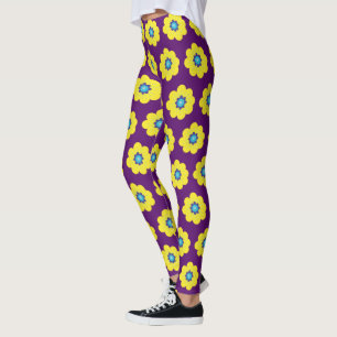 Leggings Fleurs Jaunes en fleurs