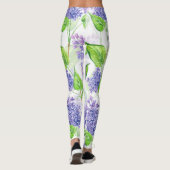 Leggings Fleurs lilas aquarelles (Dos)