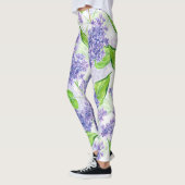 Leggings Fleurs lilas aquarelles (Gauche)