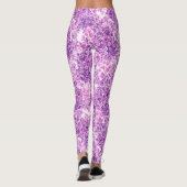 Leggings Fleurs lilas rose aquarelle (Dos)