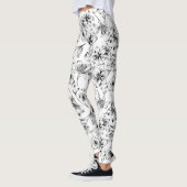 Leggings Fleurs Lys Noires (Gauche)