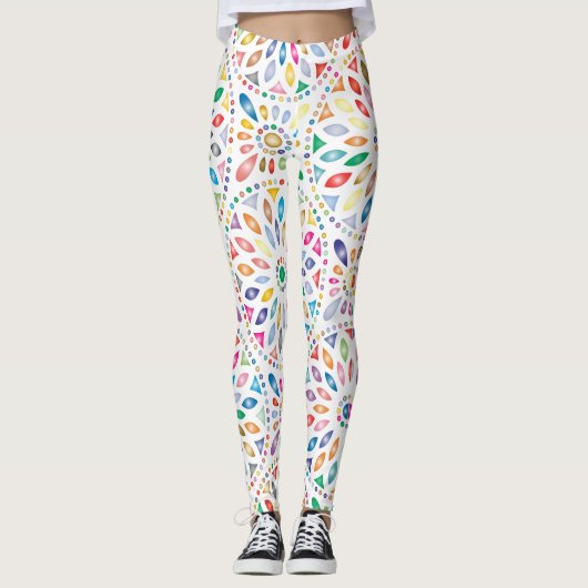 leggings fleurs mandala (Devant)