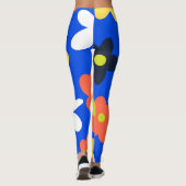 Leggings Fleurs marguerites colorées motif (Dos)
