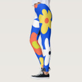 Leggings Fleurs marguerites colorées motif (Gauche)