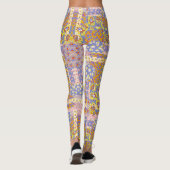 Leggings Fleurs marguerites modernes en Patchwork sur Périw (Dos)