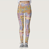 Leggings Fleurs marguerites modernes en Patchwork sur Périw (Devant)