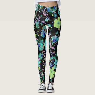 Leggings Fleurs mignonnes - Aquarelle