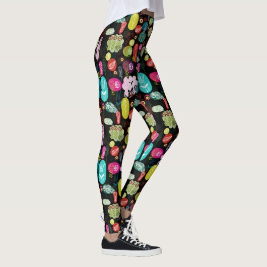 Leggings Fleurs mignonnes colorées Motif (Droite)