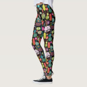 Leggings Fleurs mignonnes colorées Motif (Gauche)