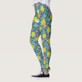 Leggings Fleurs Mignonnes Et Pickleball Coloré Feuille Amus (Gauche)