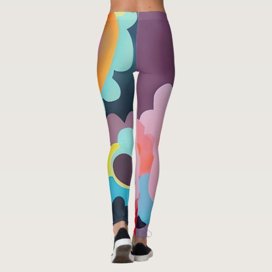 Leggings Fleurs mod rétro (Dos)