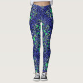 Leggings Fleurs motif 08.b Black BG (Devant)