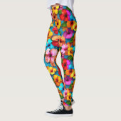 Leggings Fleurs multicolores florales Motif-36355 (Gauche)