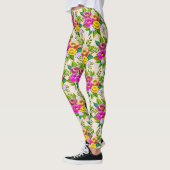 Leggings Fleurs multicolores modernes en ivoire (Gauche)