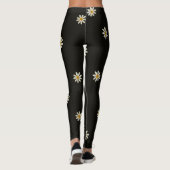 Leggings Fleurs noires et blanches (Dos)
