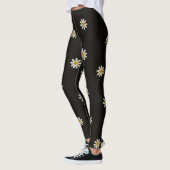 Leggings Fleurs noires et blanches (Gauche)