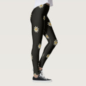 Leggings Fleurs noires et blanches (Droite)