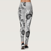 Leggings Fleurs noires et blanches (Dos)