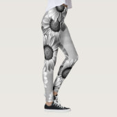 Leggings Fleurs noires et blanches (Droite)