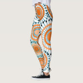 Leggings Fleurs orange (Gauche)