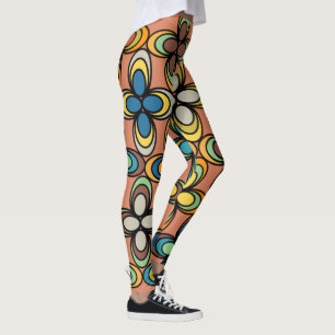 Leggings Fleurs ovales des années 1970