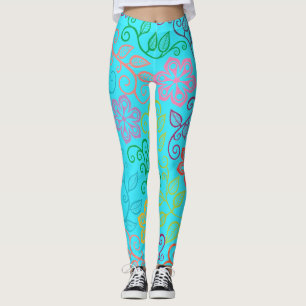 Leggings Fleurs Pastel