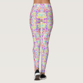 Leggings Fleurs pastel abstraites (Dos)